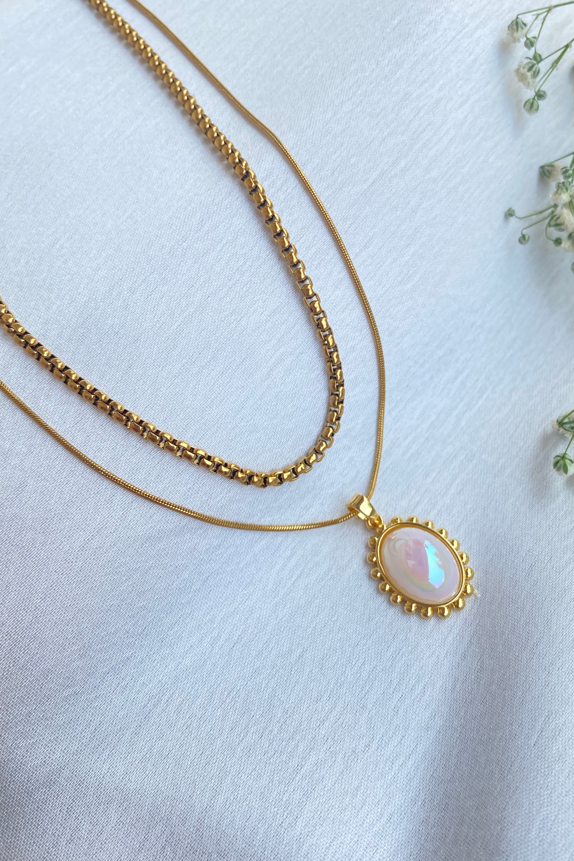 Bohemian Double Layered Pearl Necklace