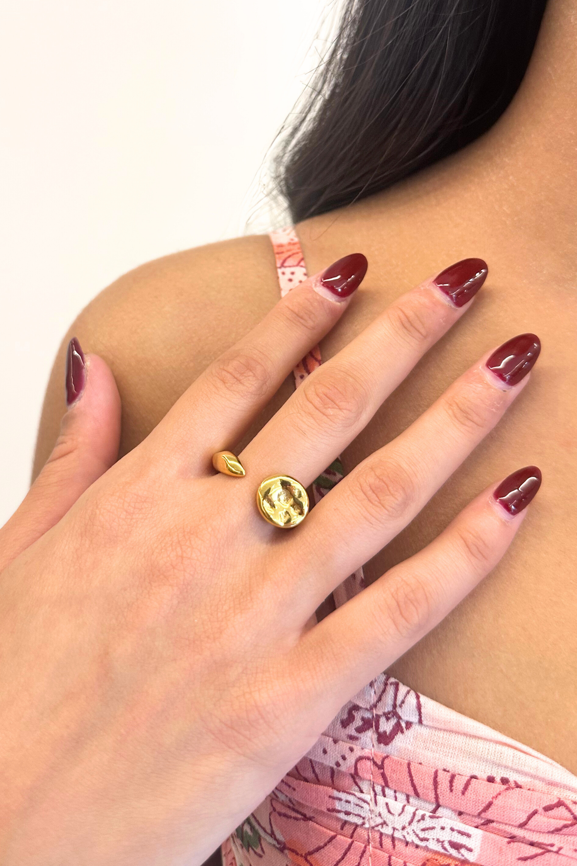 Asymmetrical Gold Ring