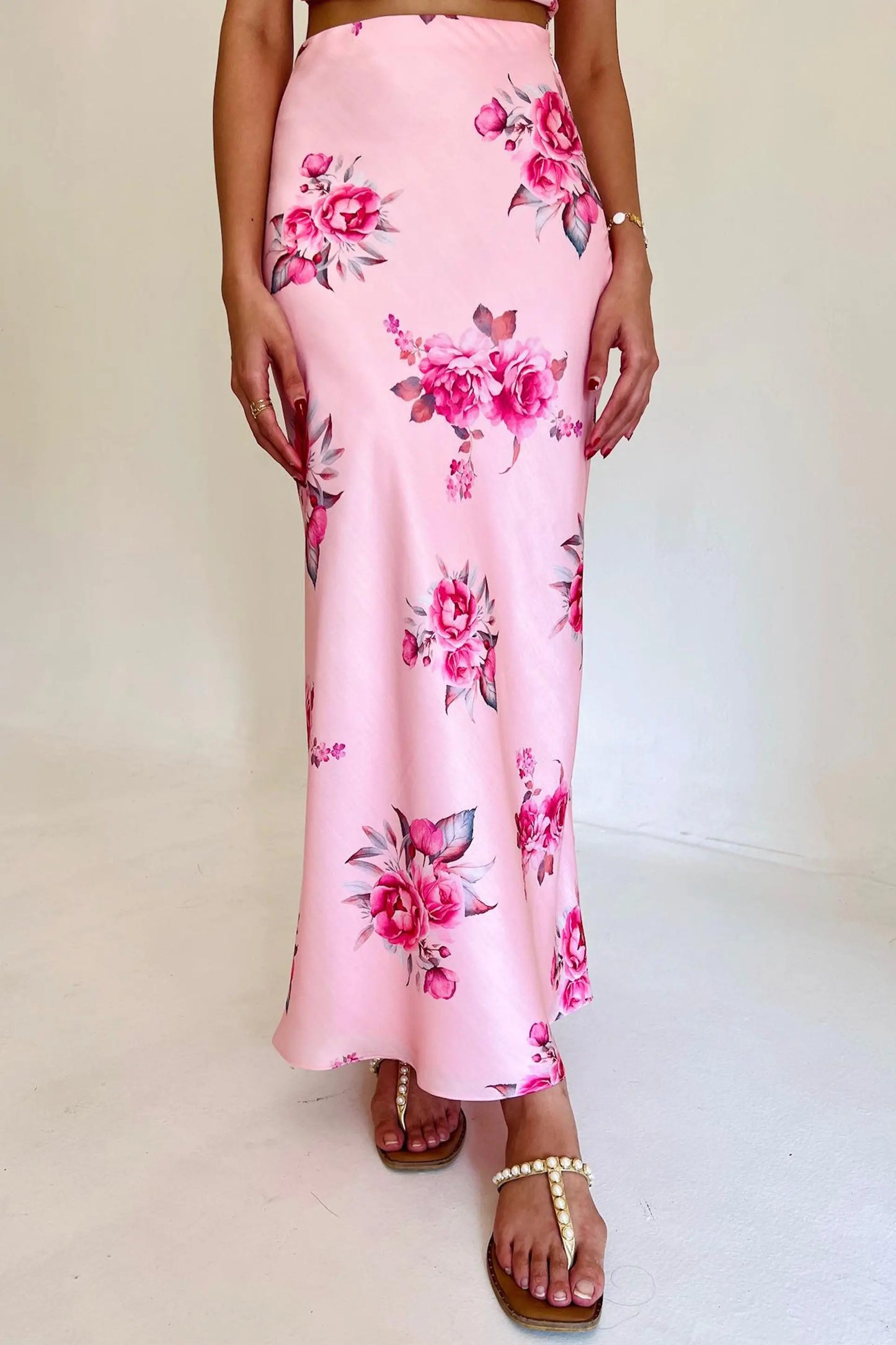 Pink Rose Print Cupid Skirt Valentines Day Collection