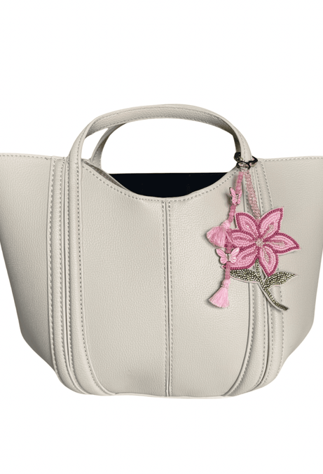 Pink Flower Bag Charm