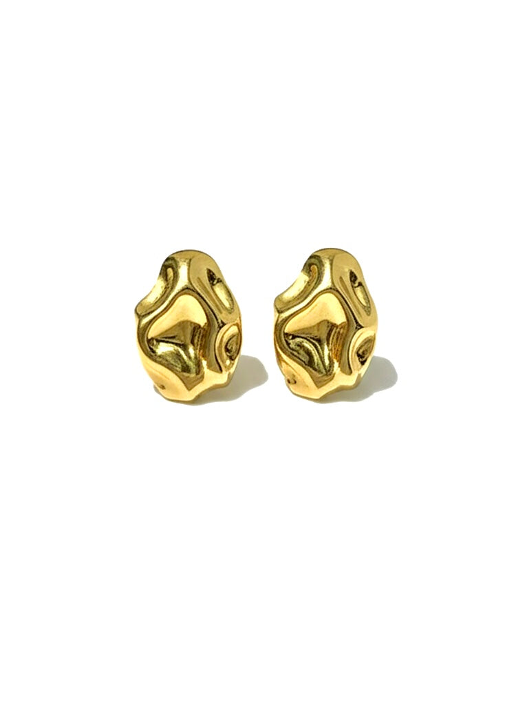 Sculpted Gold Studs