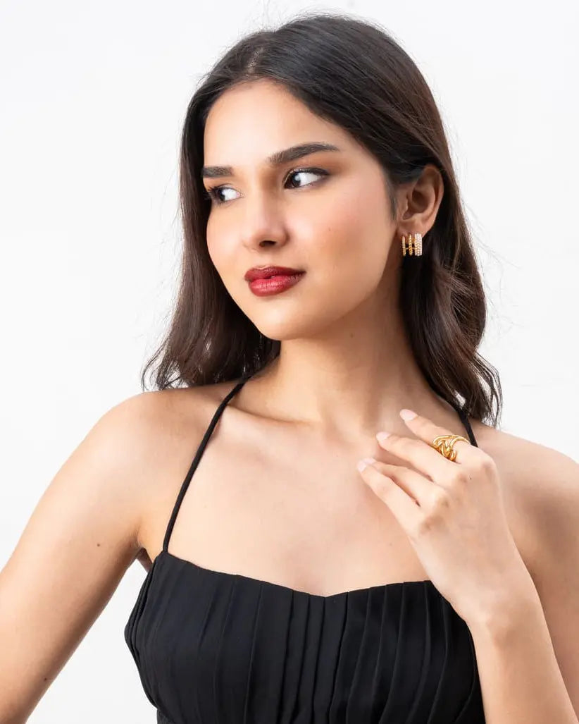 Pearl Trinity Hoops NYE Jewellery