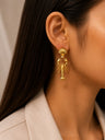 Golden Lobster Drop Earrings