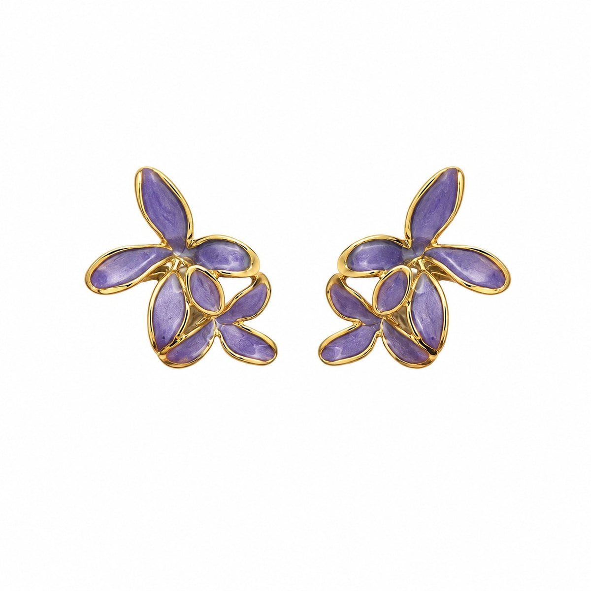 Lavender Bloom Stud Earrings