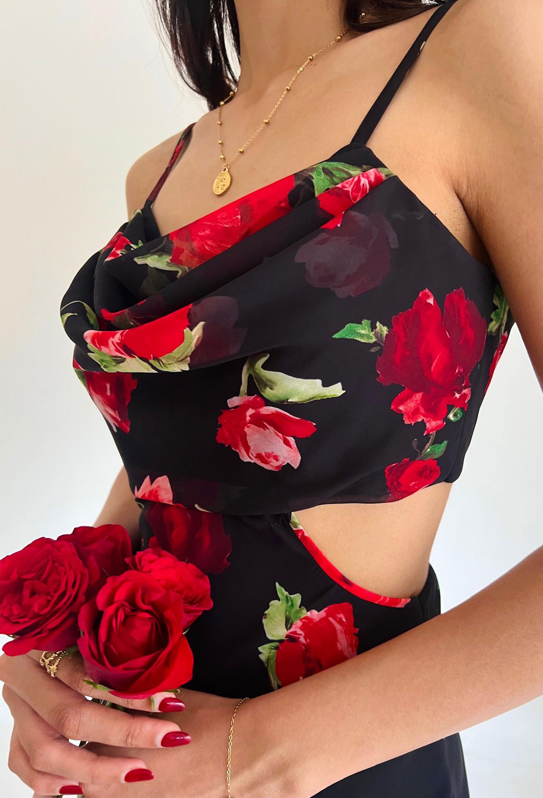 Rosalia Cowl Neck Maxi Dress