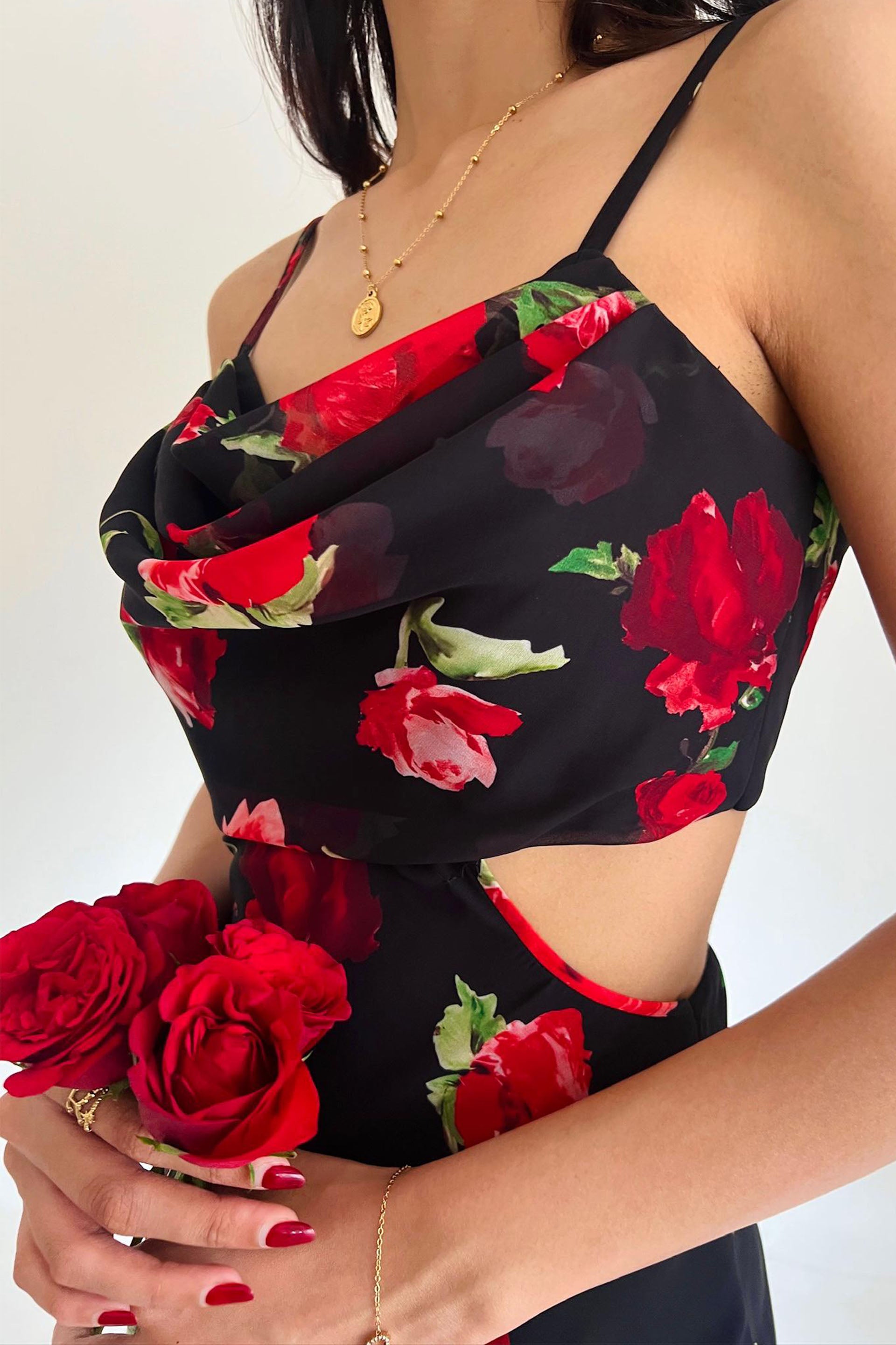 Rosalia Cowl Neck Maxi Dress