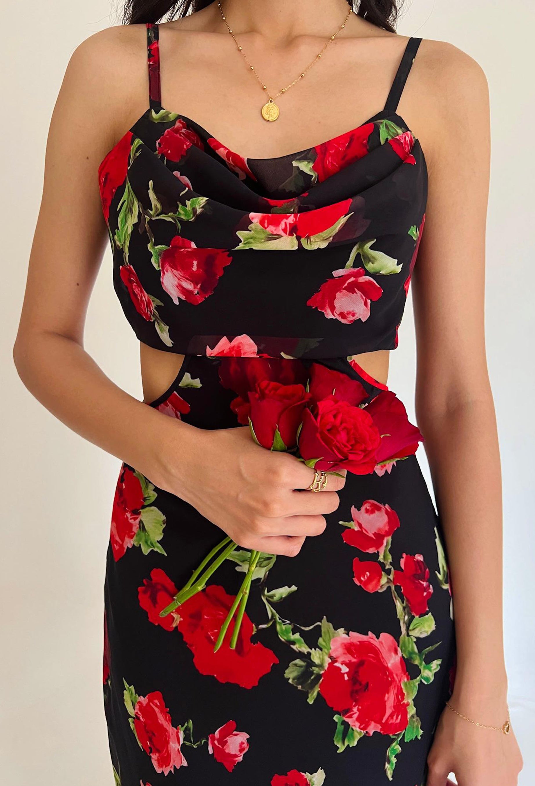 Rosalia Cowl Neck Maxi Dress