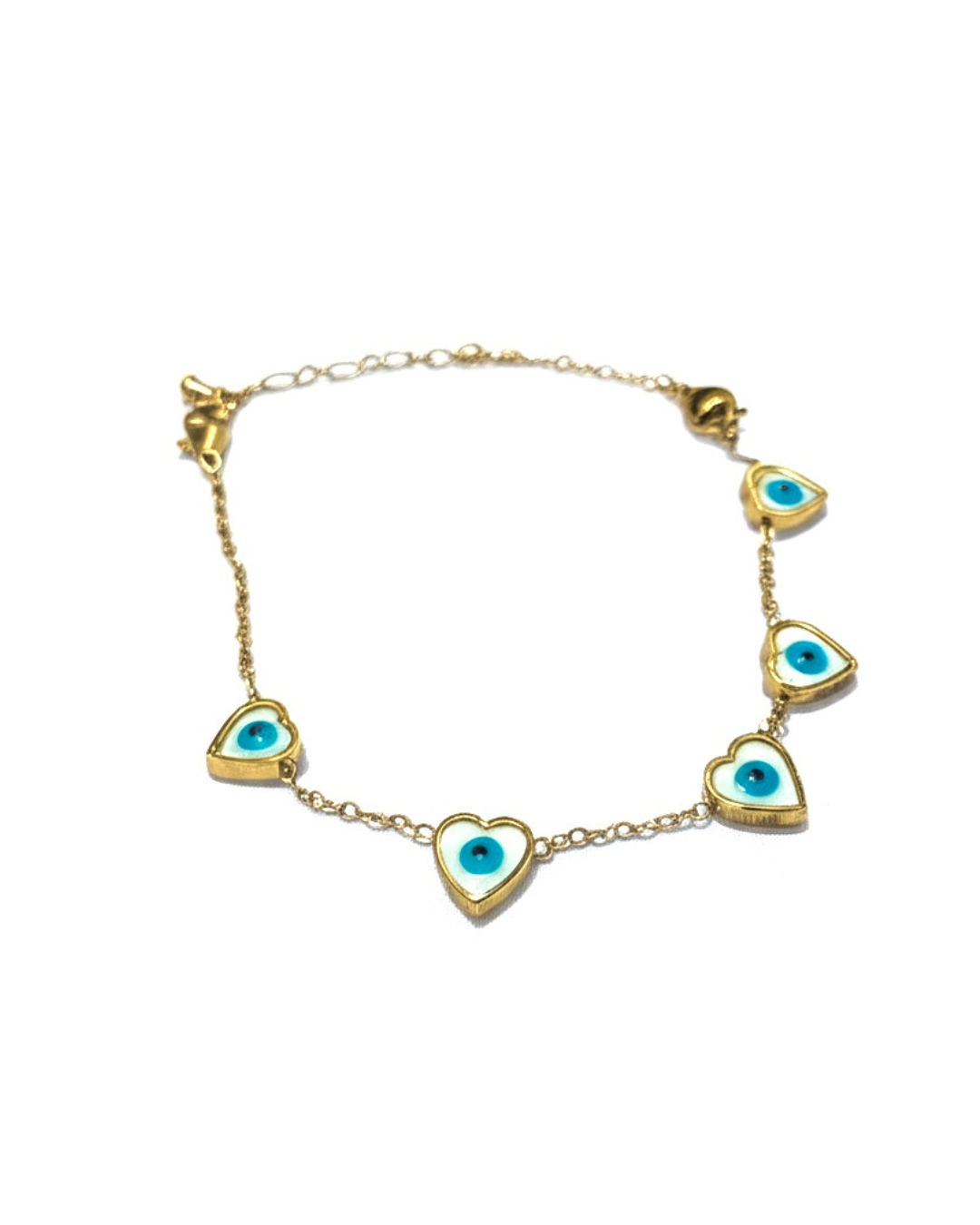 Lucky Heart Evil Eye Bracelet Summer Jewellery