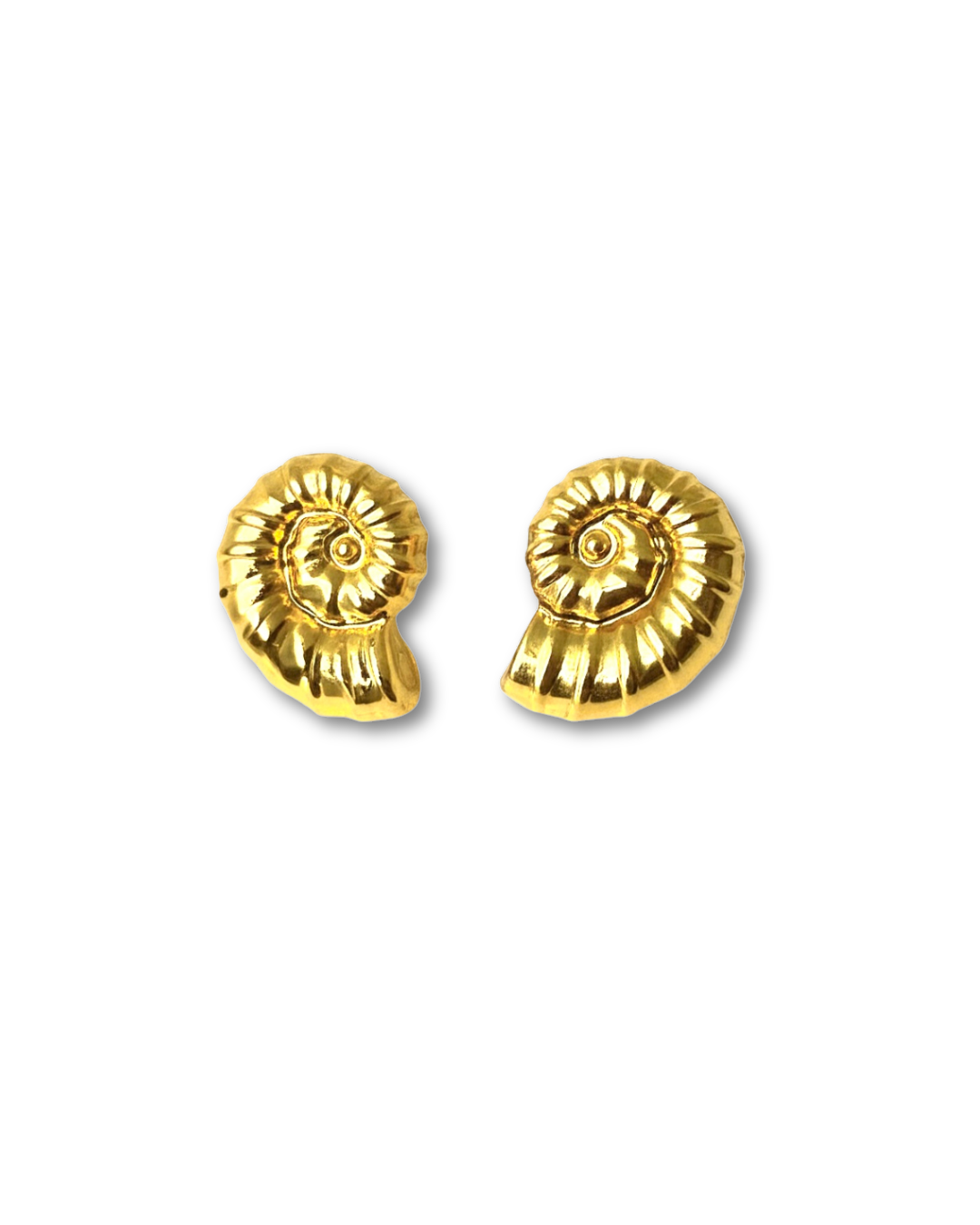 Golden Spiral Shells Studs