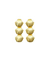 Triple Droplet Seashell Earrings