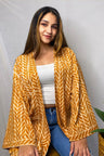 Mustard Pure Cotton Free Size Hand-Printed Shrug AMARAA