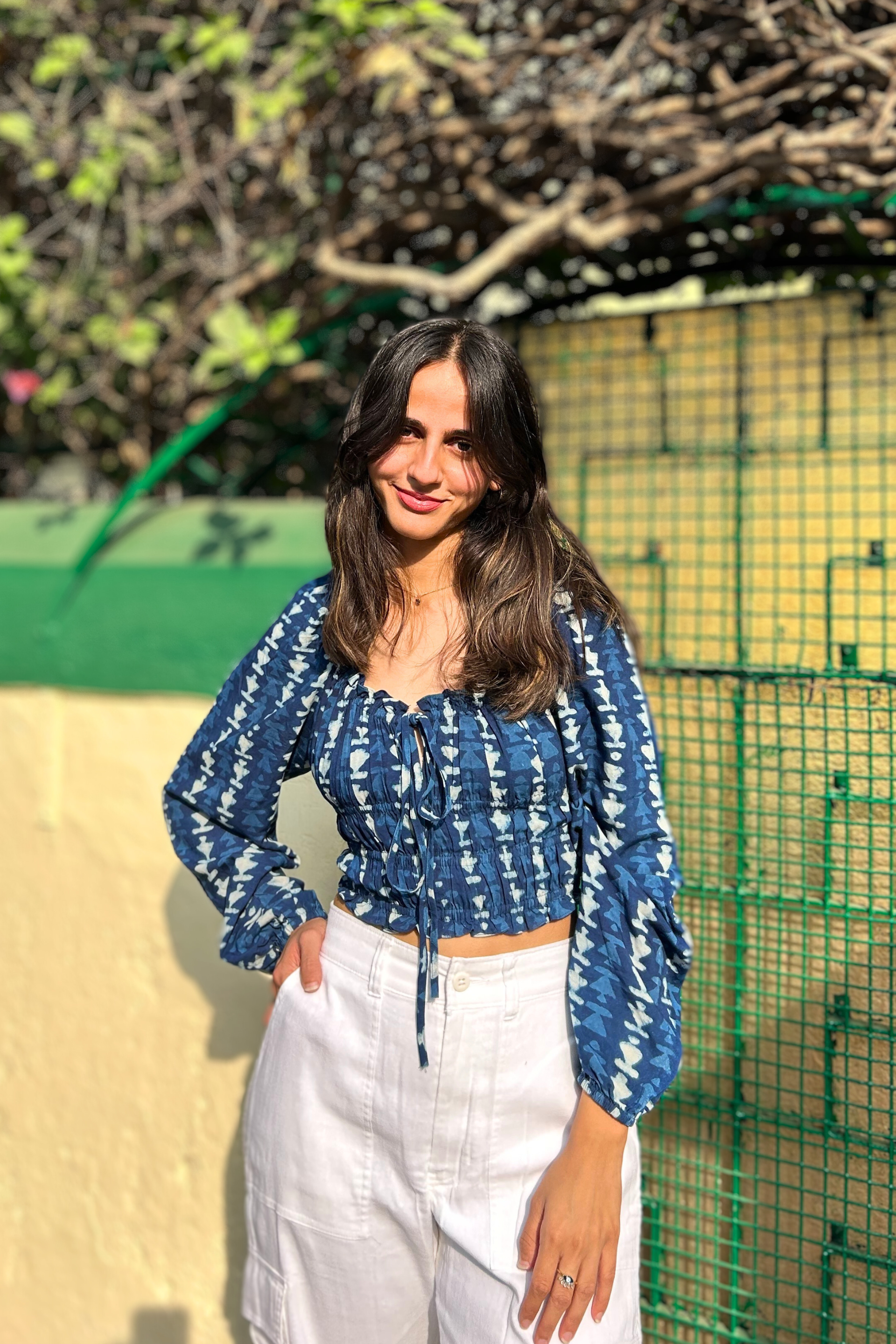 Amaraa's Indigo Blue Moonchild Top With Long Sleeves