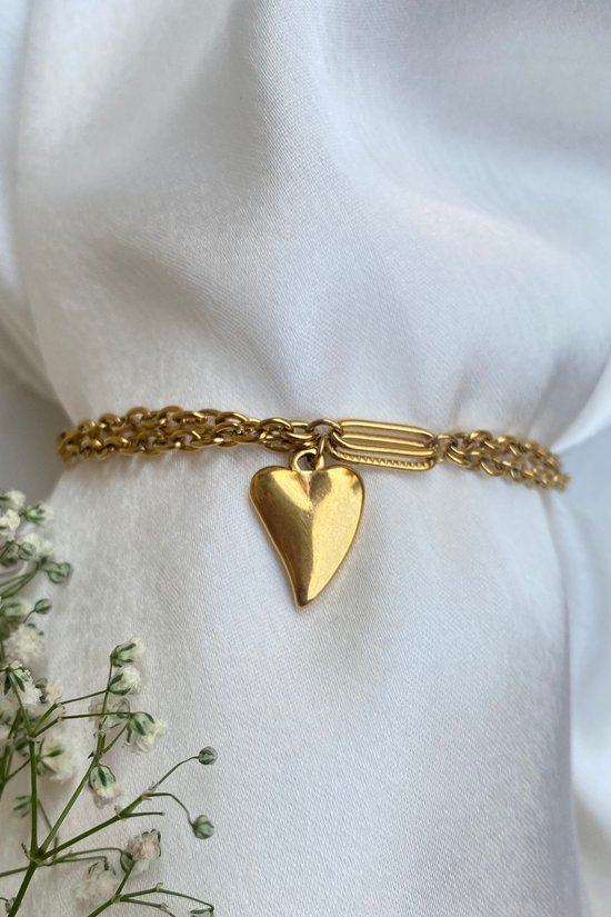 Minimalist Heart Chain Bracelet Jewellery