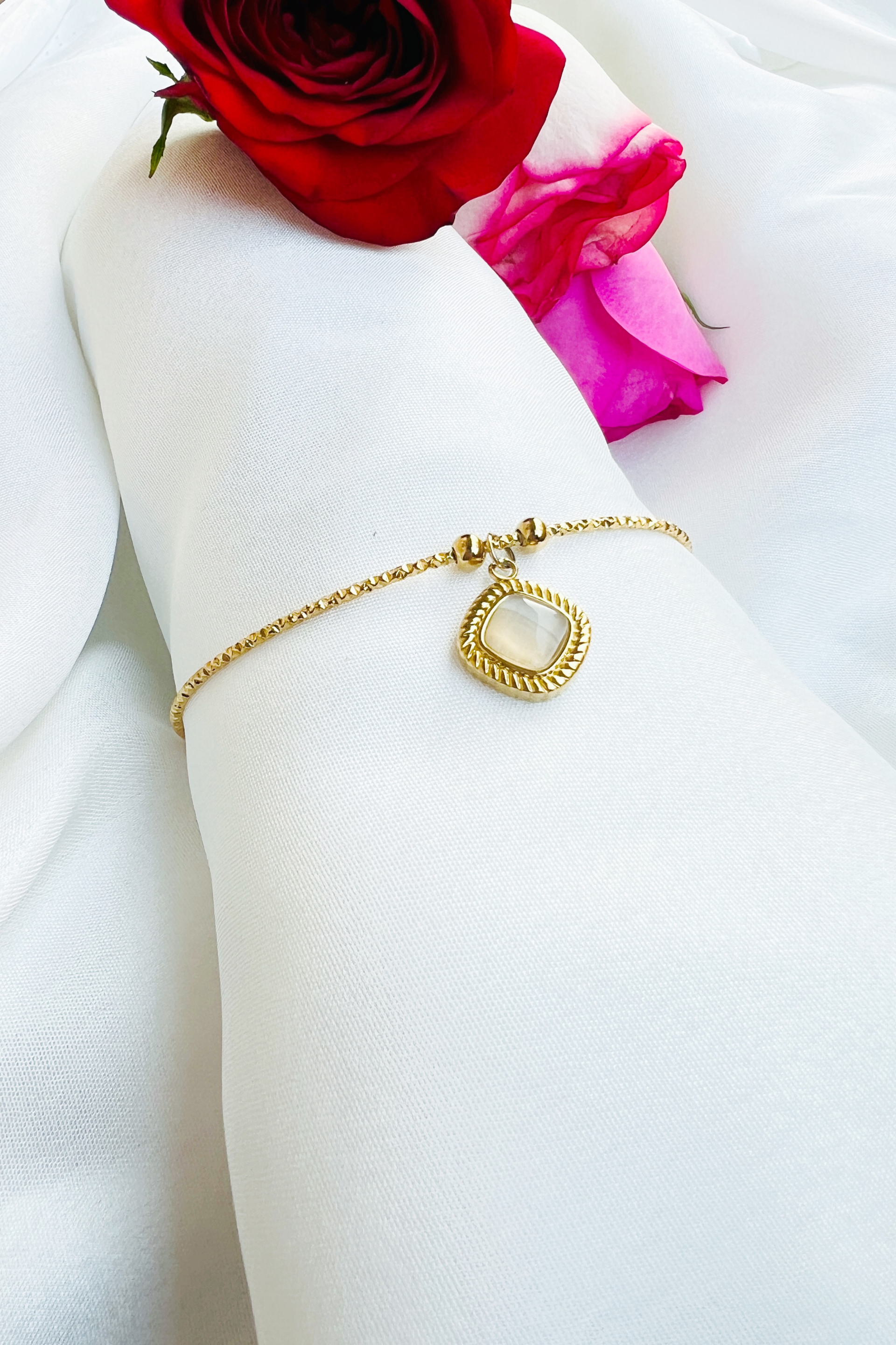 Beige Stone Bracelet