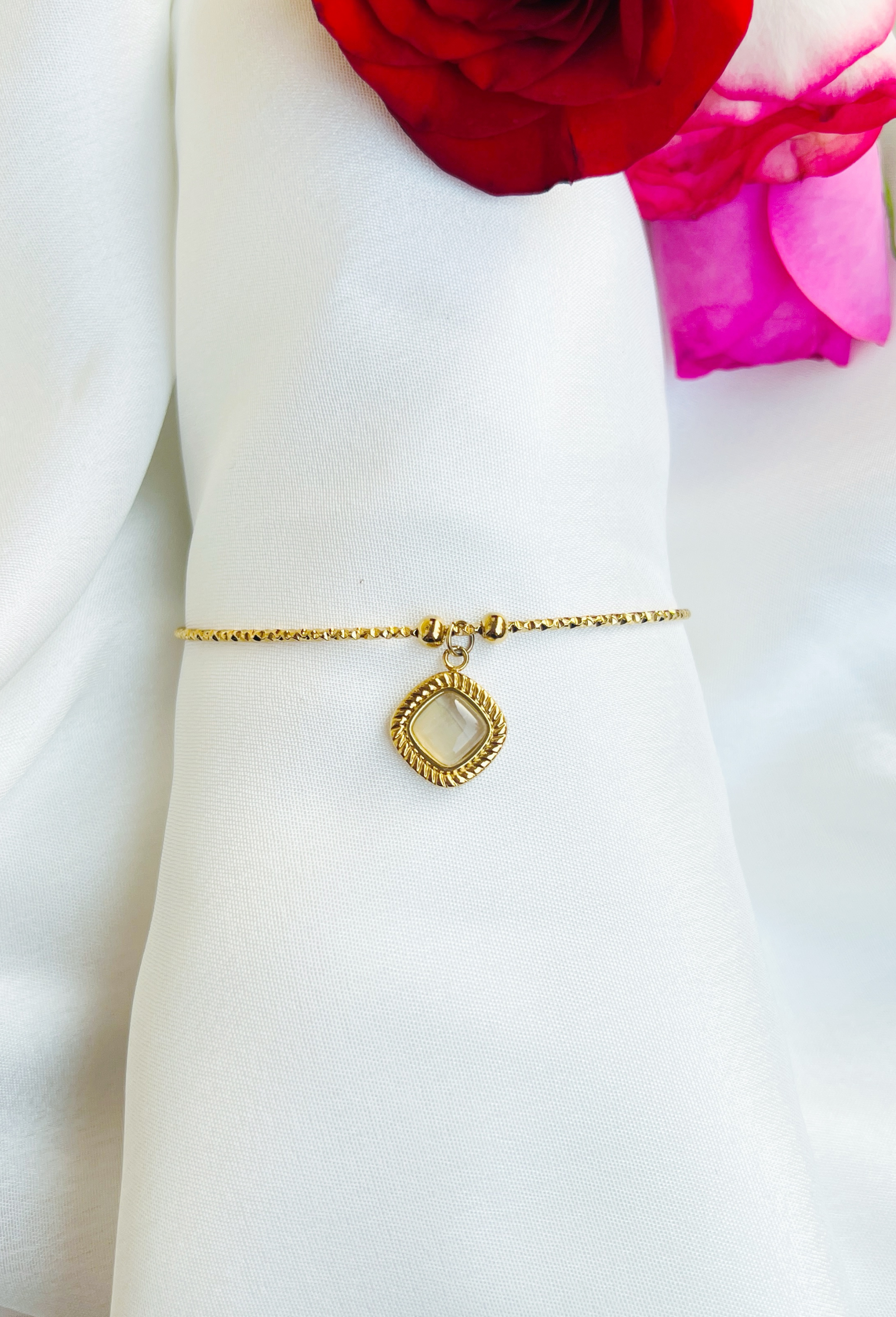 Beige Stone Bracelet