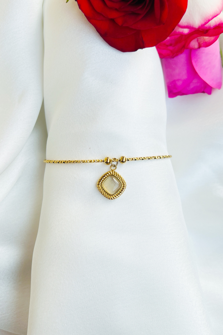 Beige Stone Bracelet Valentine Jewellery