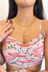 Gold Beaded Layered Necklace Jewellery