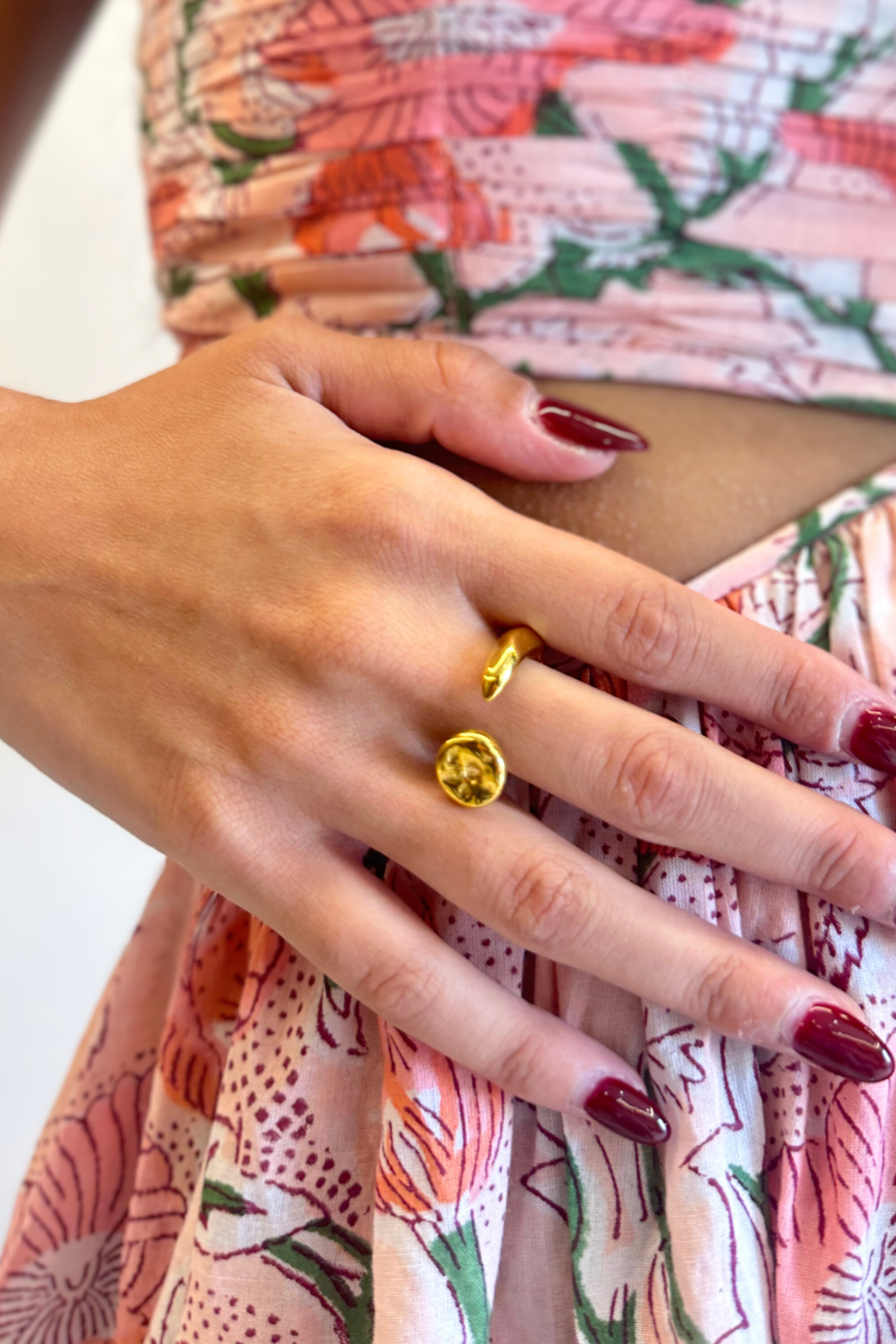 Asymmetrical Gold Ring
