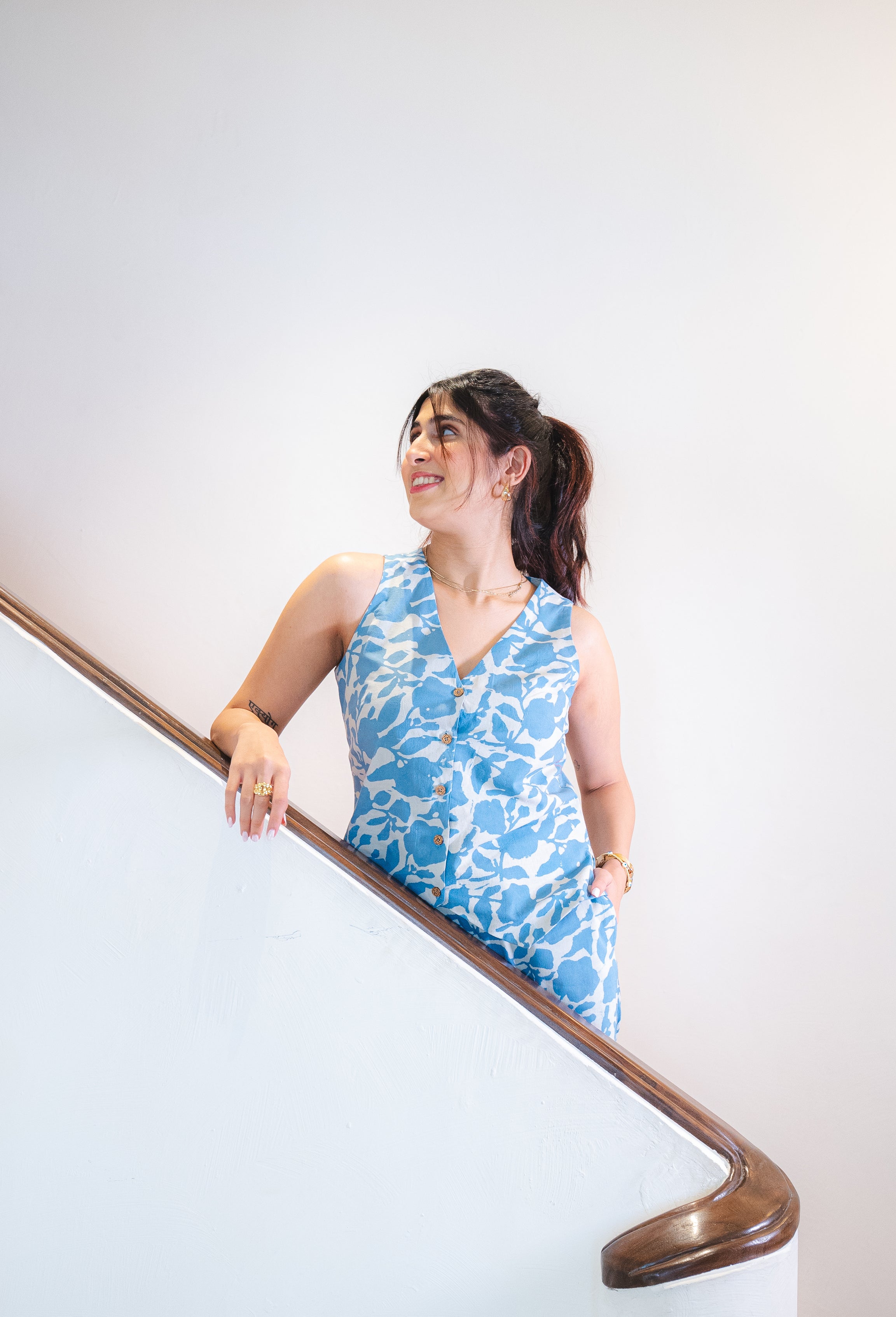 Powder Blue Vest and Pant Set