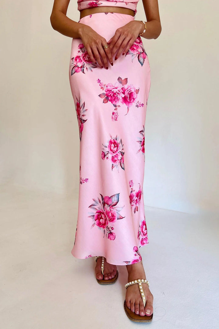 Pink Rose Print Cupid Skirt Valentines Day Collection