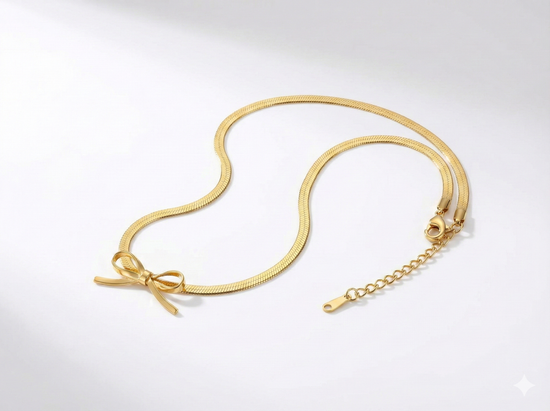 Midnight Bow Knot Necklace NYE Jewellery