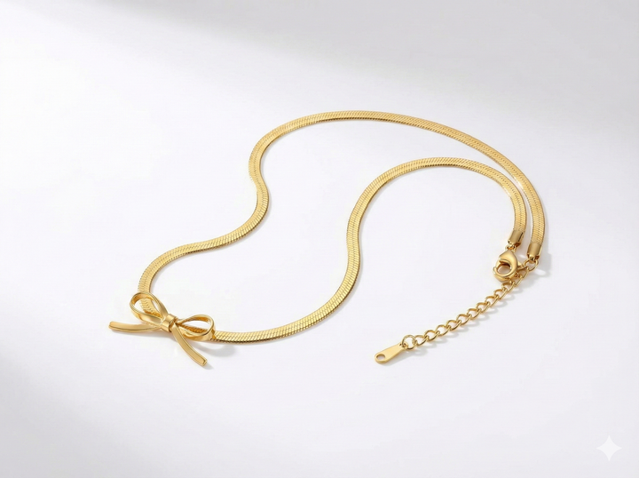 Midnight Bow Knot Necklace NYE Jewellery