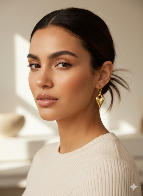 Heart Drop Earrings NYE Jewellery