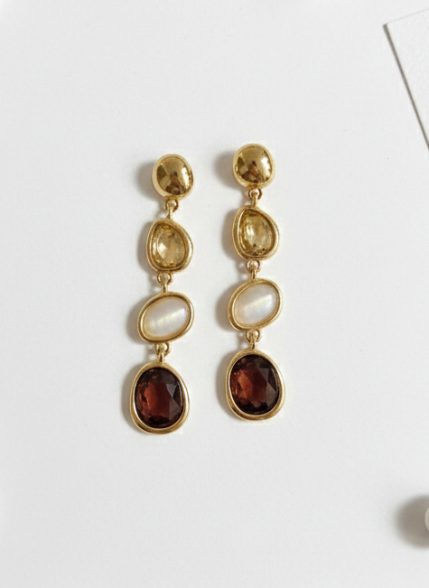Gemstone Cascade Earrings NYE Jewellery