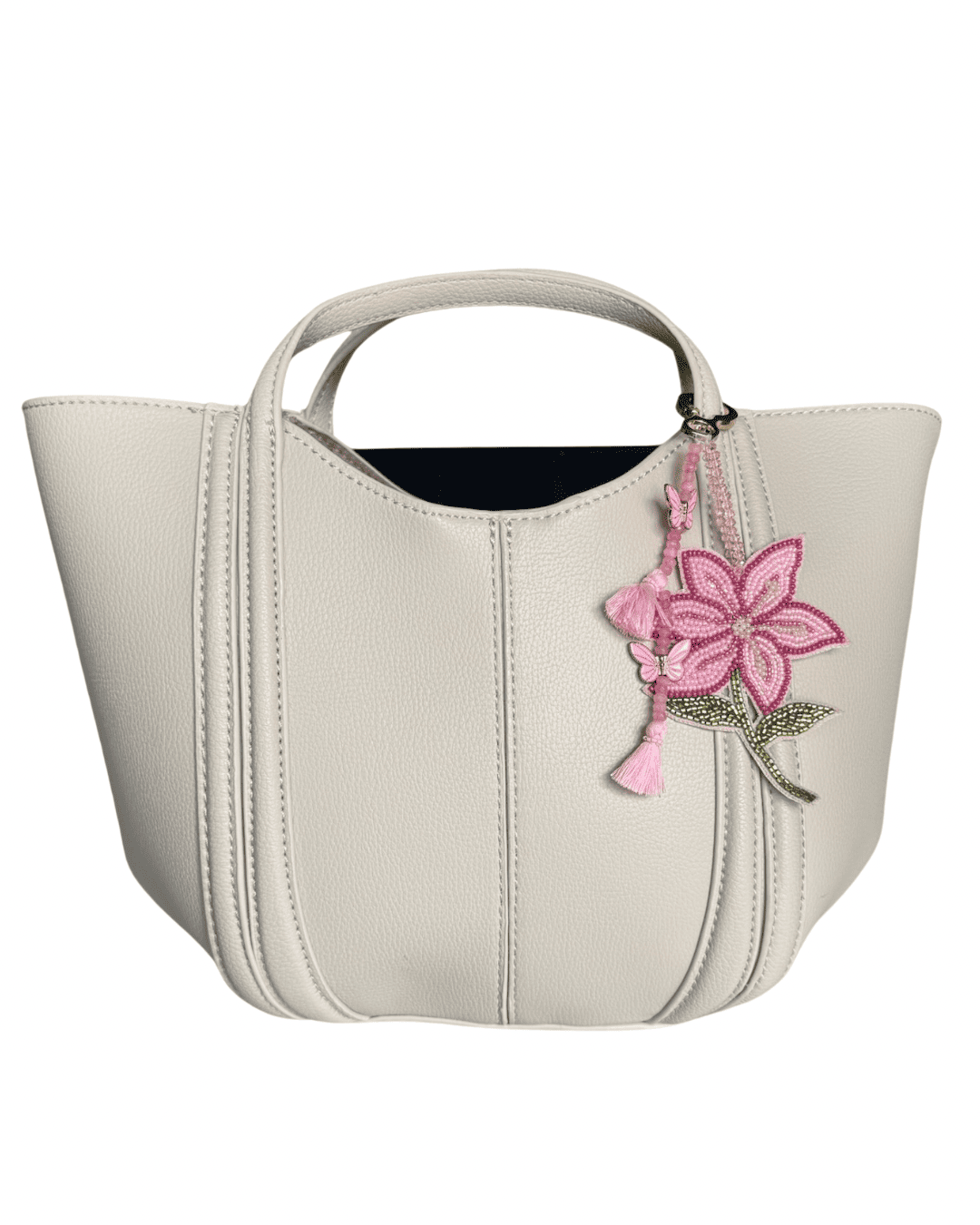 Pink Flower Bag Charm