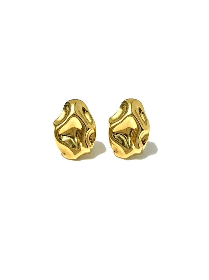 Sculpted Gold Studs Summer Jewellery