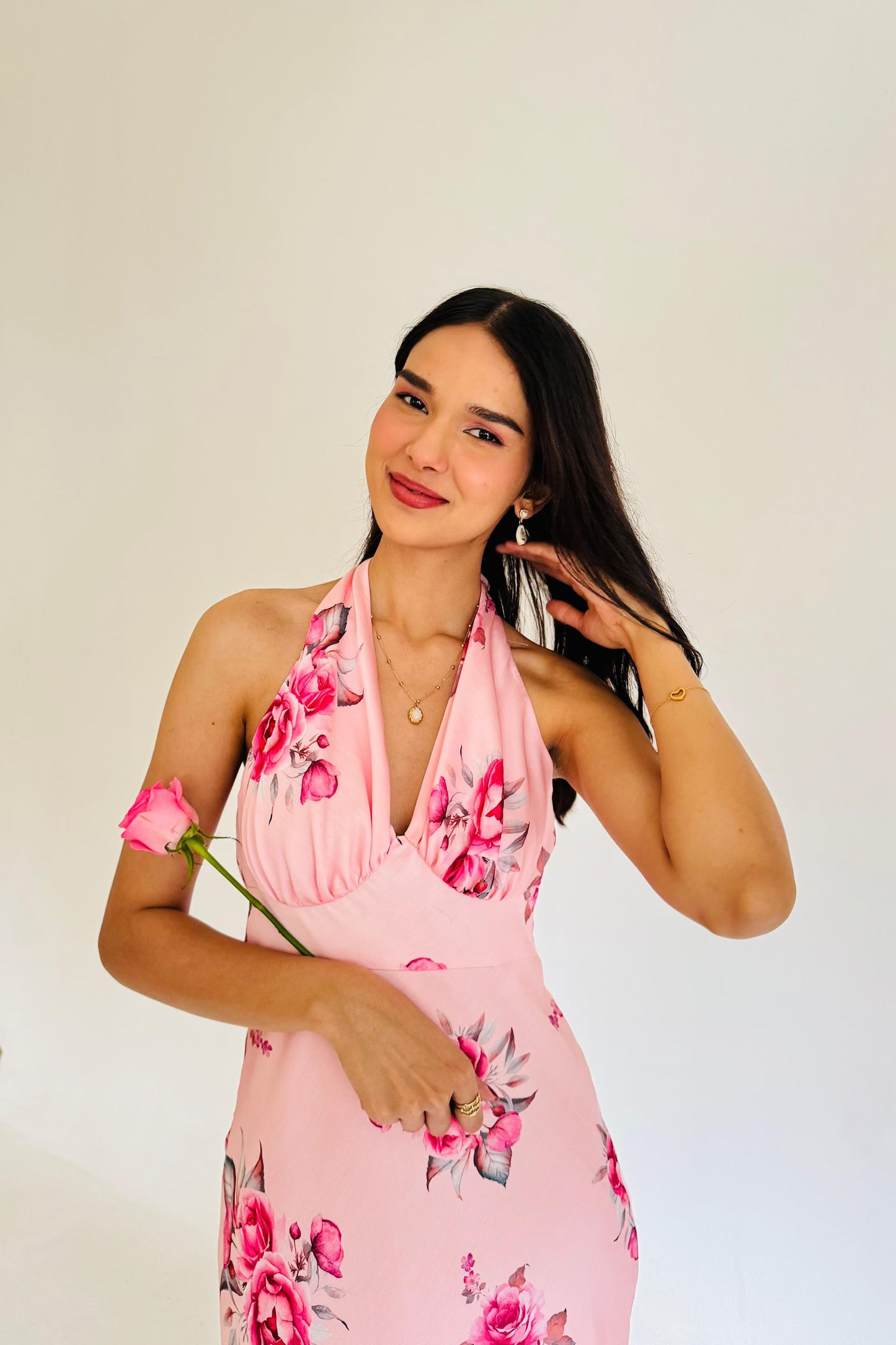 Lyla Halter Tie-Up Dress Valentines Day Collection