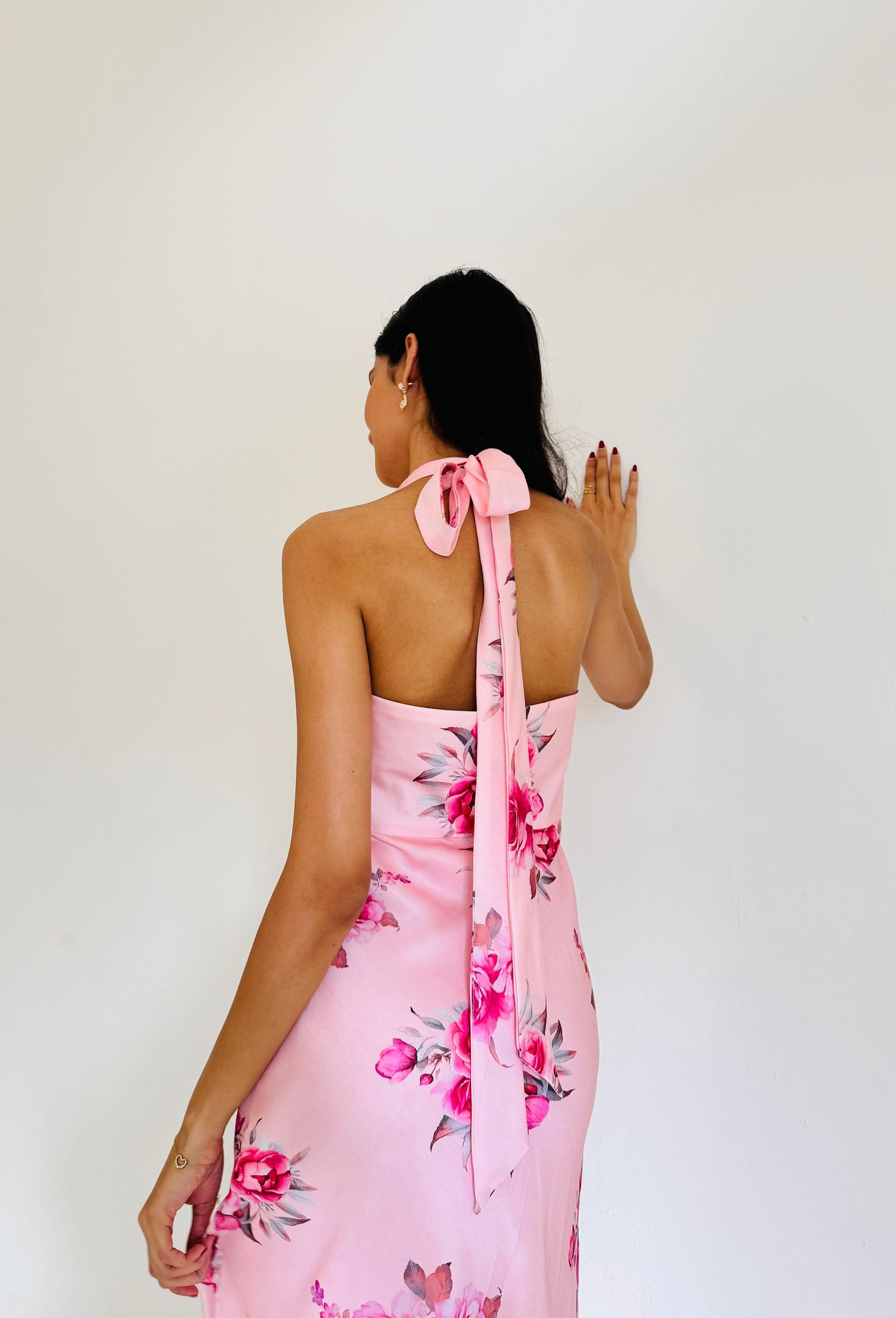 Lyla Halter Tie-Up Dress