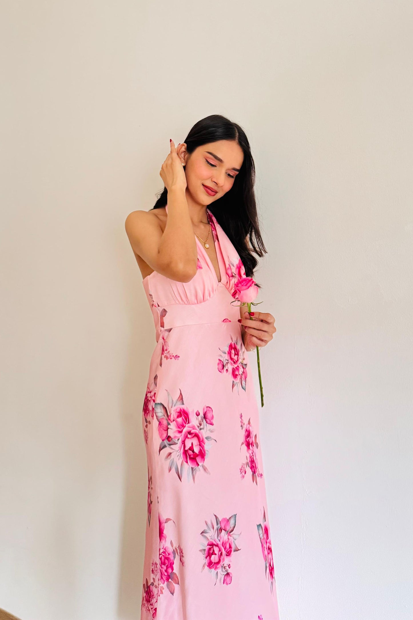 Lyla Halter Tie-Up Dress Valentines Day Collection