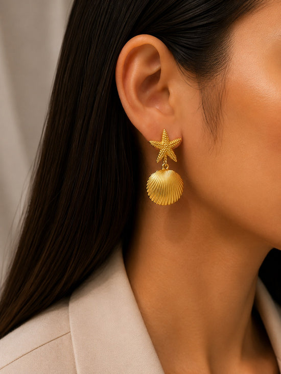 Starfish Drop Earrings