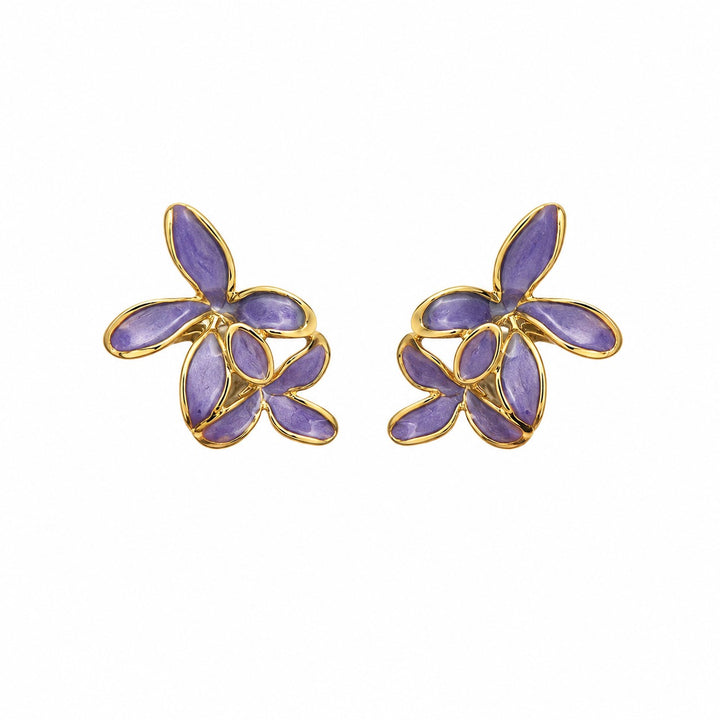 Lavender Bloom Stud Earrings