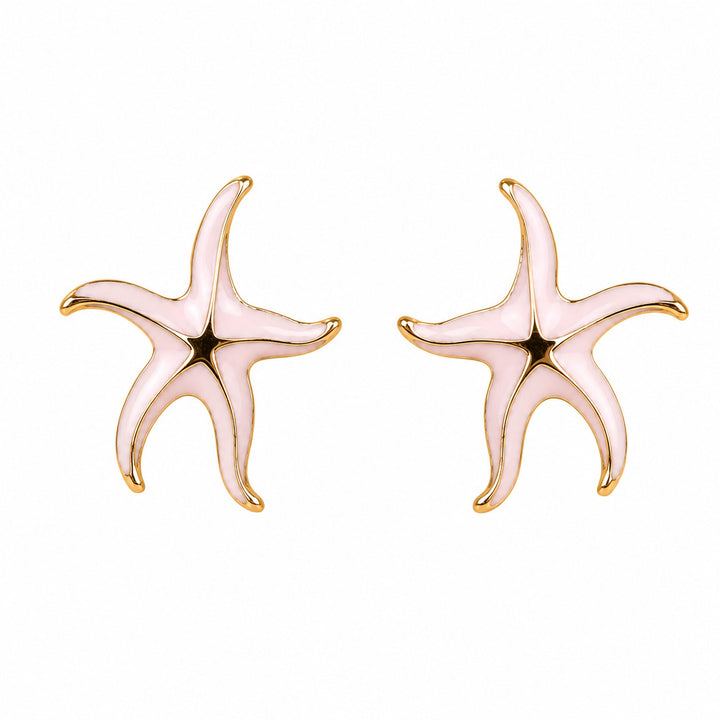 Pink Starfish Stud Earrings