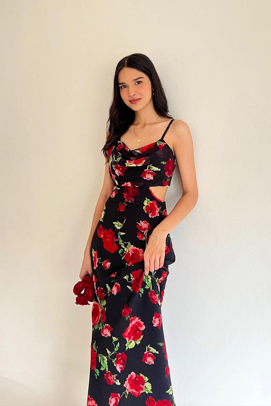 Rosalia Cowl Neck Maxi Dress Valentines Day Collection