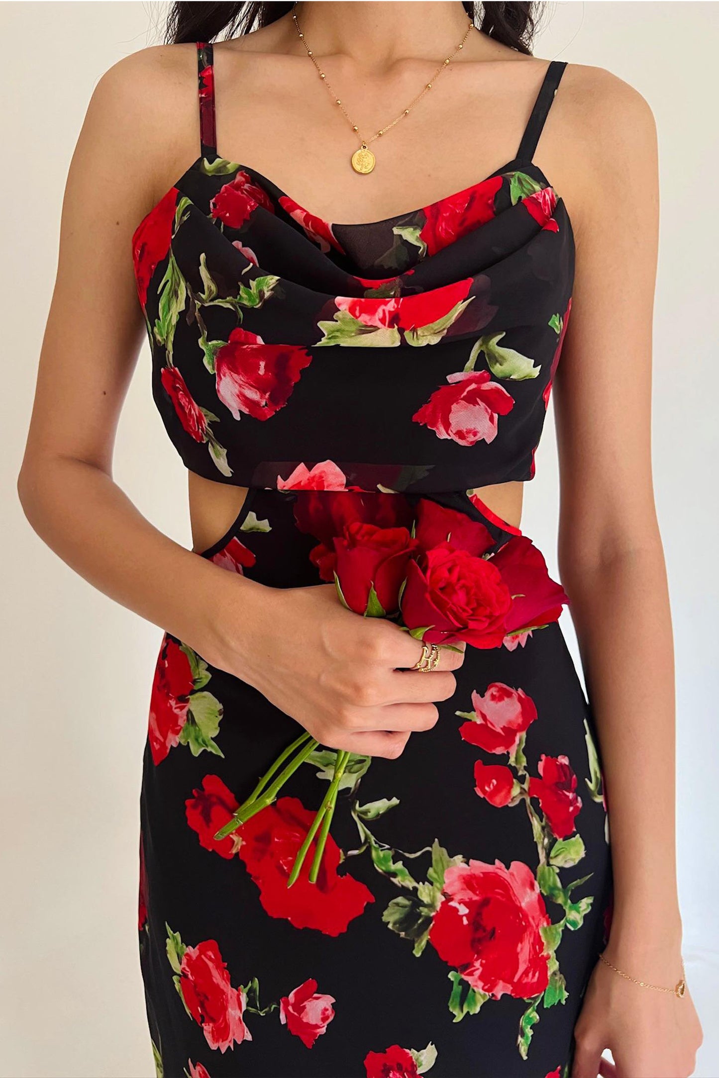 Rosalia Cowl Neck Maxi Dress Valentines Day Collection