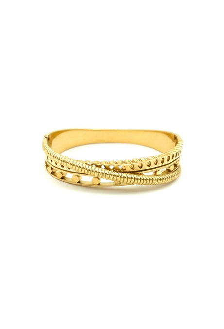 Multi-Tiered Gold Cuff