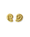 Golden Spiral Shells Studs Summer Jewellery
