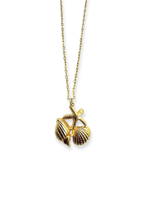 Beach Bliss Starfish and Seashell Necklace