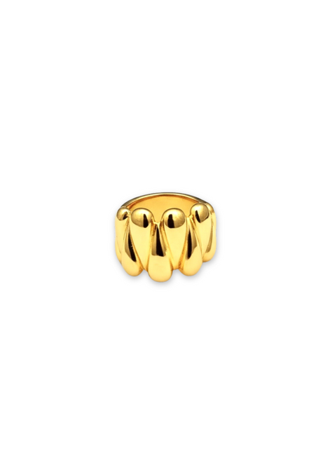Linear Gold Texture Ring