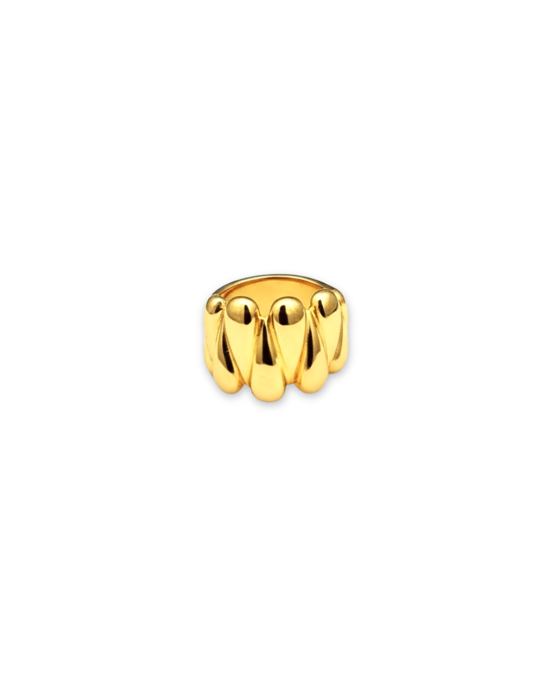 Linear Gold Texture Ring Summer Jewellery
