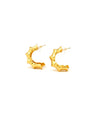 Bamboo Textured hoop earrings Summer Jewellery