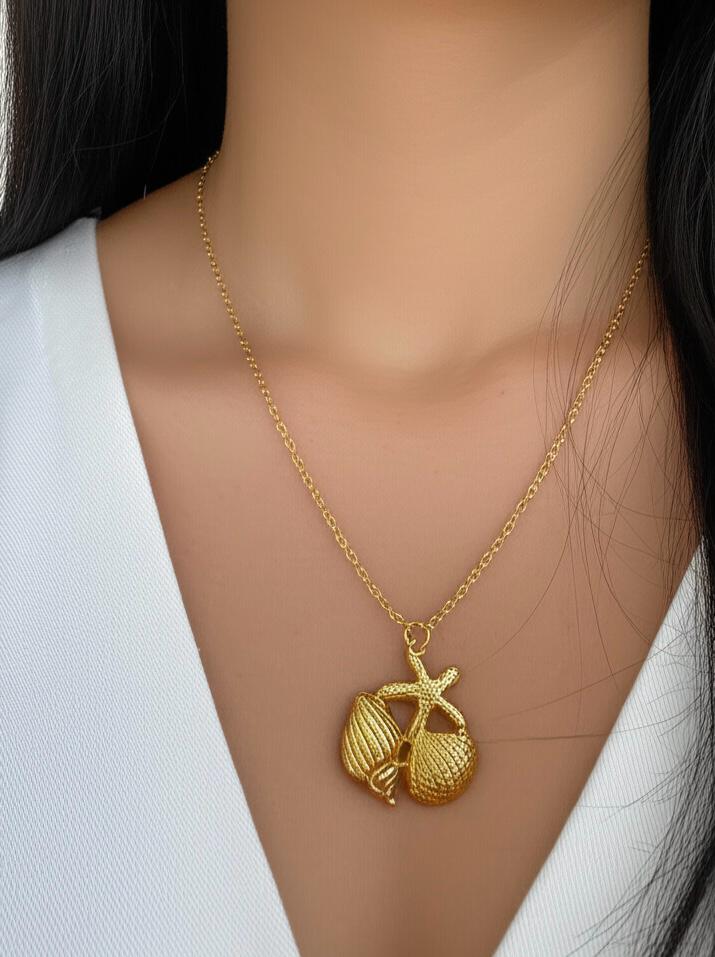 Beach Bliss Starfish and Seashell Necklace Summer Jewellery