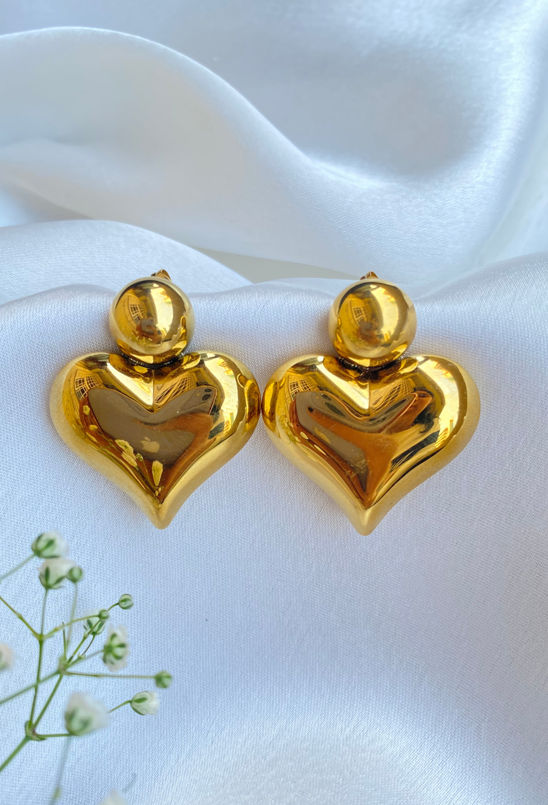 Chunky Heart Shape Studs